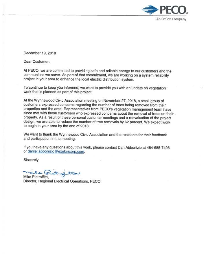 PECO letter 12-19-18-1